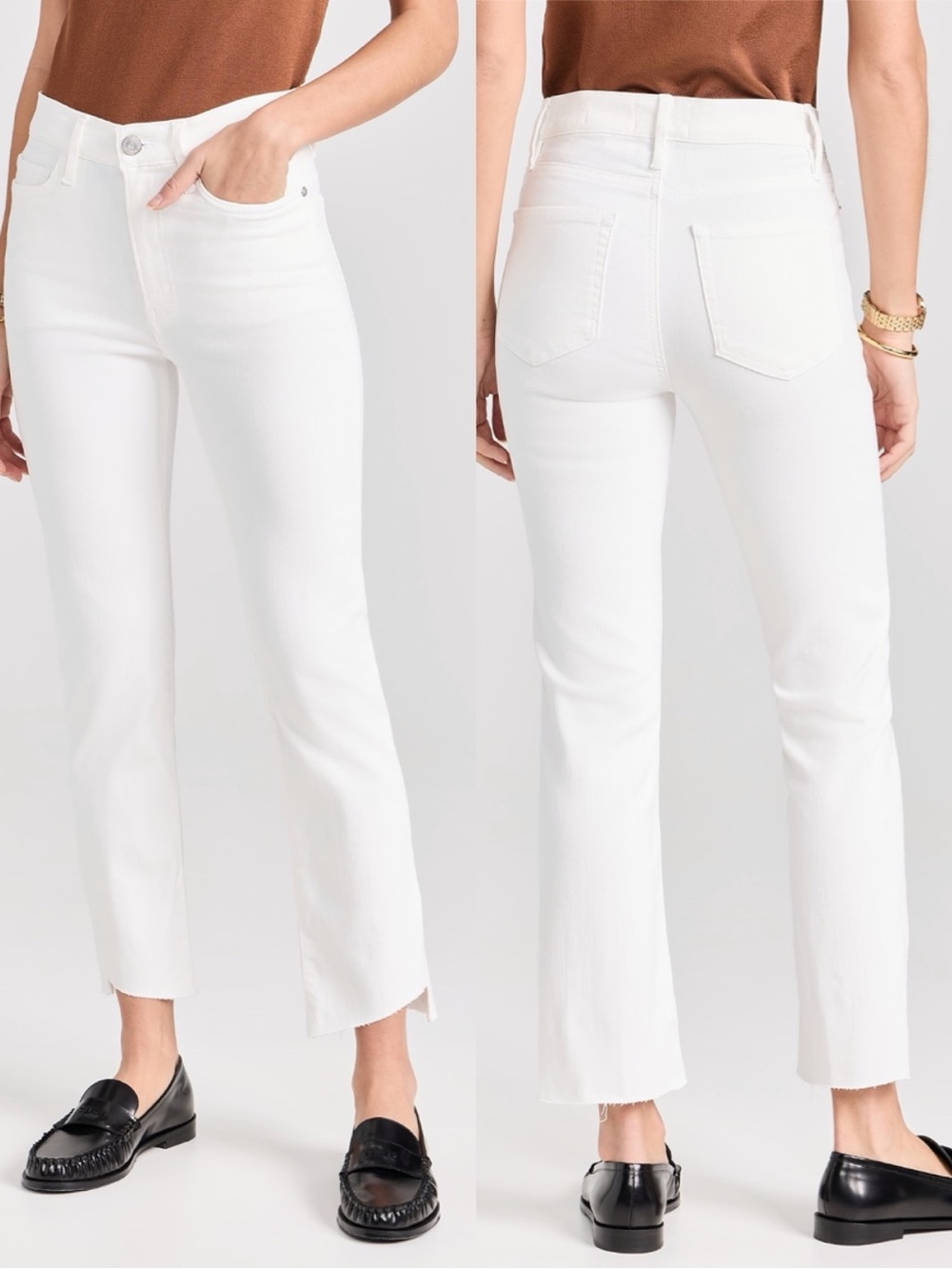 FRAME Le High Straight Jeans blanc size 28
